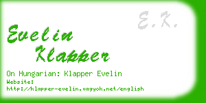 evelin klapper business card